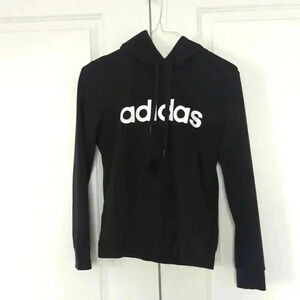 Adidas Women's Black Hooded Sweatshirt - excellent condition size Small